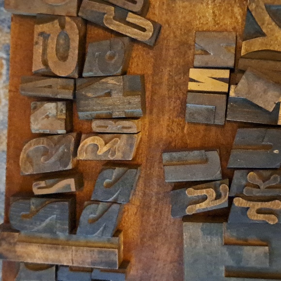 None | Other | Vintage Wooden Press Letters | Poshmark